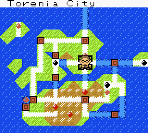 Torenia city as shown on the map.