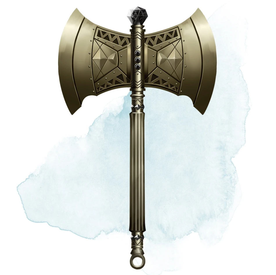 A large bronze great axe.