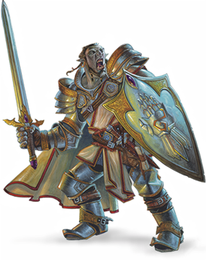 A half orc paladin, master of his shield.