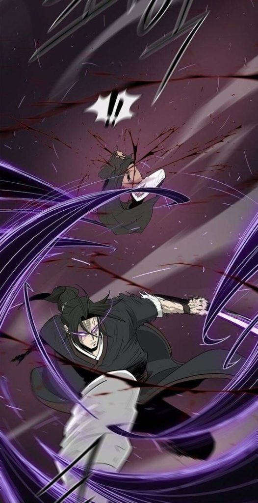 A samurai fighter slashes his enemy